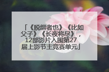 《脱缰者也》《比如父子》《长夜将尽》，12部影片入围第27届上影节主竞赛单元