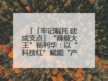 「牢记嘱托 建成支点」“辣椒大王”杨利华：以“科技红”赋能“产业绿”