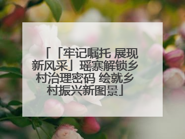 「牢记嘱托 展现新风采」瑶寨解锁乡村治理密码 绘就乡村振兴新图景