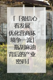 「强信心 看发展 优化营商环境争一流」一瓶胡麻油背后的产业密码