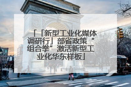 「新型工业化媒体调研行」部省政策“组合拳”激活新型工业化华东样板