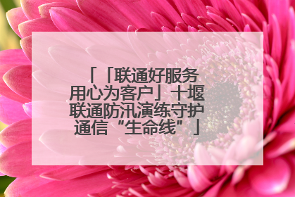 「联通好服务 用心为客户」十堰联通防汛演练守护通信“生命线”
