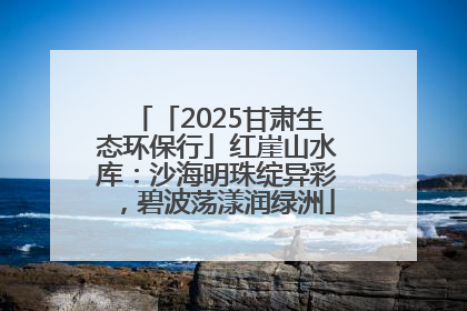 「2025甘肃生态环保行」红崖山水库：沙海明珠绽异彩，碧波荡漾润绿洲