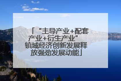 “主导产业+配套产业+衍生产业” 镇域经济创新发展释放强劲发展动能