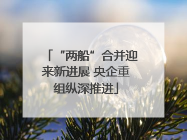 “两船”合并迎来新进展 央企重组纵深推进