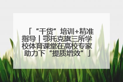 “干货”培训+精准指导丨鄂托克旗三所学校体育课堂在高校专家助力下“提质增效”