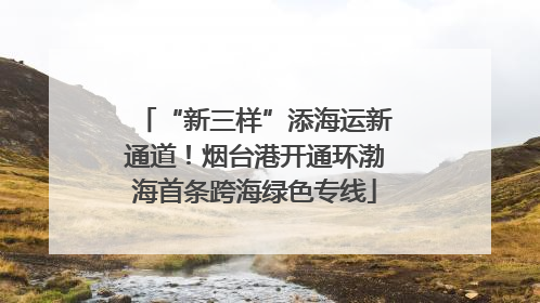 “新三样”添海运新通道！烟台港开通环渤海首条跨海绿色专线