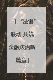 “法银”联动 共筑金融法治新篇章