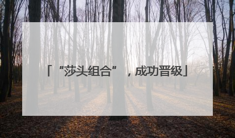 “莎头组合”，成功晋级