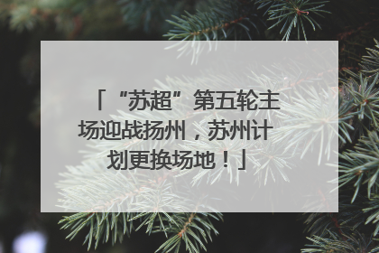 “苏超”第五轮主场迎战扬州，苏州计划更换场地！