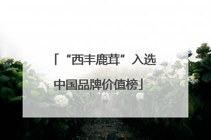 “西丰鹿茸”入选中国品牌价值榜