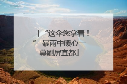“这伞您拿着！” 暴雨中暖心一幕刷屏宜都