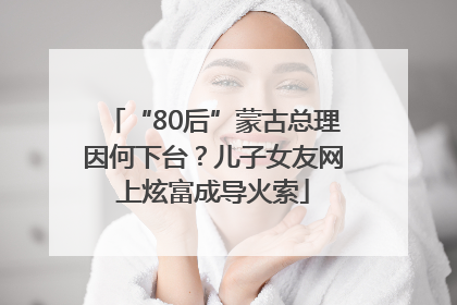 “80后”蒙古总理因何下台？儿子女友网上炫富成导火索