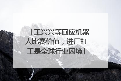 王兴兴等回应机器人比赛价值，进厂打工是全球行业困境