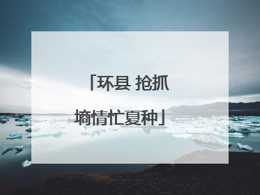环县 抢抓墒情忙夏种