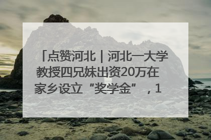 点赞河北｜河北一大学教授四兄妹出资20万在家乡设立“奖学金”，13年为320名农村学生种下“希望的种子”