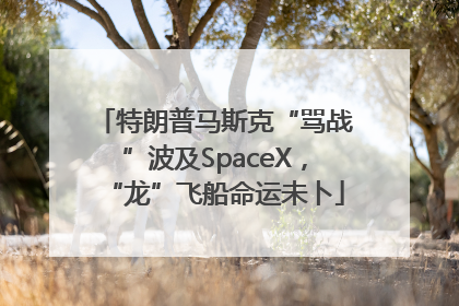 特朗普马斯克“骂战”波及SpaceX，“龙”飞船命运未卜