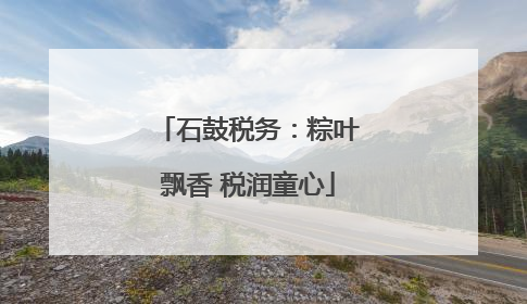 石鼓税务：粽叶飘香 税润童心