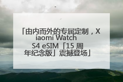 由内而外的专属定制，Xiaomi Watch S4 eSIM「15 周年纪念版」震撼登场