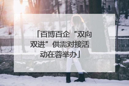 百博百企“双向双进”供需对接活动在蓉举办