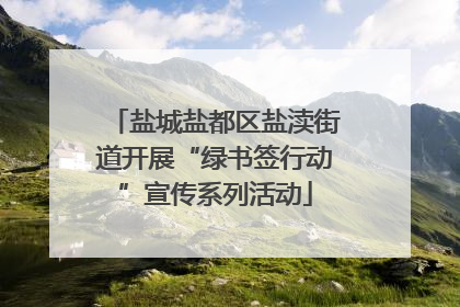 盐城盐都区盐渎街道开展“绿书签行动”宣传系列活动