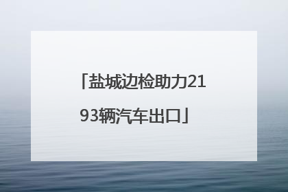 盐城边检助力2193辆汽车出口