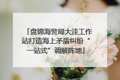 盘锦海警局大洼工作站打造海上矛盾纠纷“一站式”调解阵地