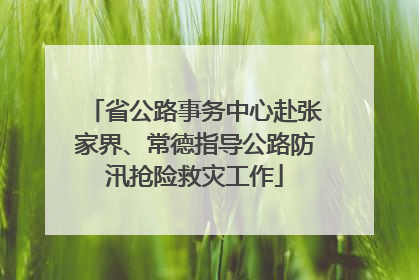省公路事务中心赴张家界、常德指导公路防汛抢险救灾工作