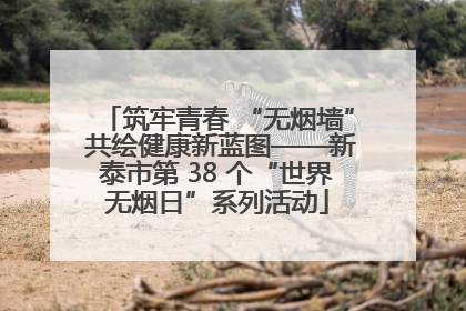 筑牢青春 “无烟墙” 共绘健康新蓝图——新泰市第 38 个“世界无烟日”系列活动