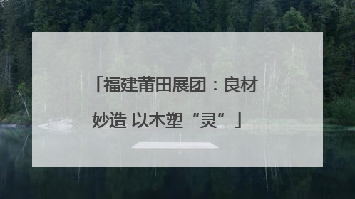 福建莆田展团：良材妙造 以木塑“灵”