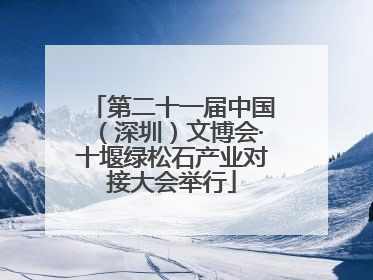 第二十一届中国（深圳）文博会·十堰绿松石产业对接大会举行