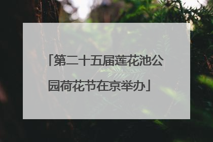 第二十五届莲花池公园荷花节在京举办