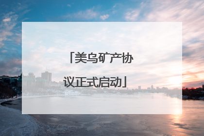 美乌矿产协议正式启动