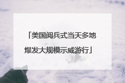 美国阅兵式当天多地爆发大规模示威游行