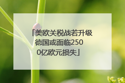 美欧关税战若升级 德国或面临2500亿欧元损失