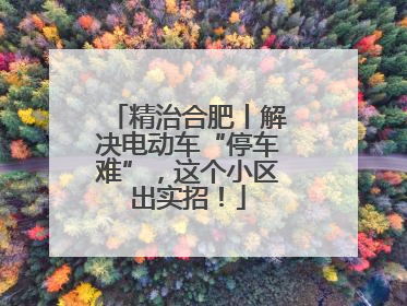 精治合肥丨解决电动车“停车难”，这个小区出实招！
