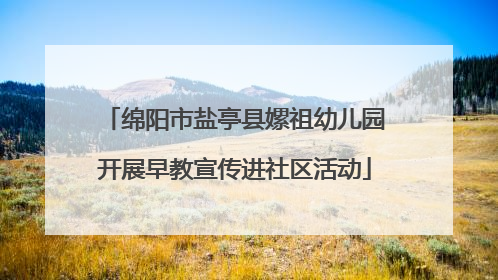 绵阳市盐亭县嫘祖幼儿园开展早教宣传进社区活动