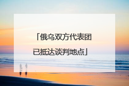 俄乌双方代表团已抵达谈判地点