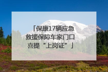 保康17辆应急救援保障车家门口喜提“上岗证”