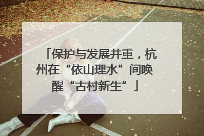 保护与发展并重，杭州在“依山理水”间唤醒“古村新生”