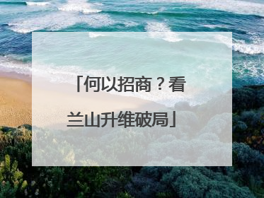 何以招商？看兰山升维破局