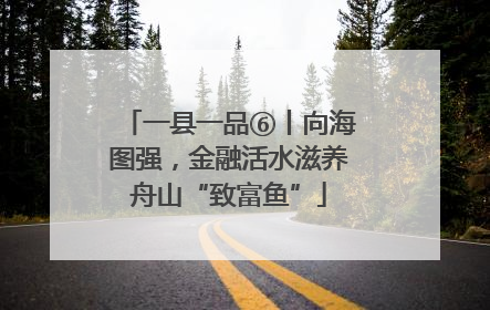 一县一品⑥丨向海图强，金融活水滋养舟山“致富鱼”