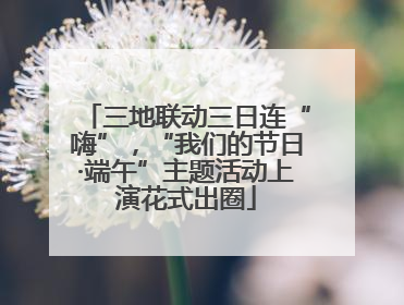 三地联动三日连“嗨”，“我们的节日·端午”主题活动上演花式出圈