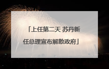 上任第二天 苏丹新任总理宣布解散政府