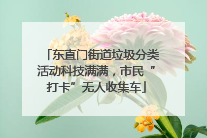 东直门街道垃圾分类活动科技满满，市民“打卡”无人收集车