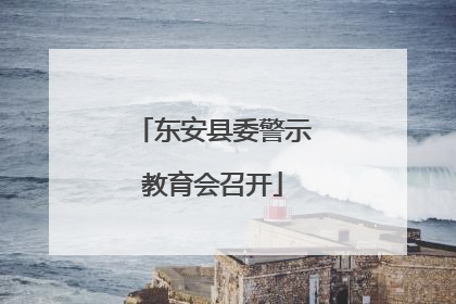 东安县委警示教育会召开