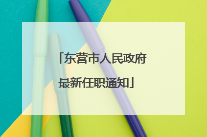 东营市人民政府最新任职通知