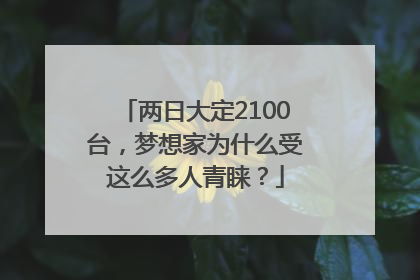 两日大定2100台，梦想家为什么受这么多人青睐？