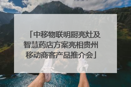 中移物联明厨亮灶及智慧药店方案亮相贵州移动商客产品推介会