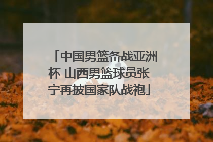 中国男篮备战亚洲杯 山西男篮球员张宁再披国家队战袍
